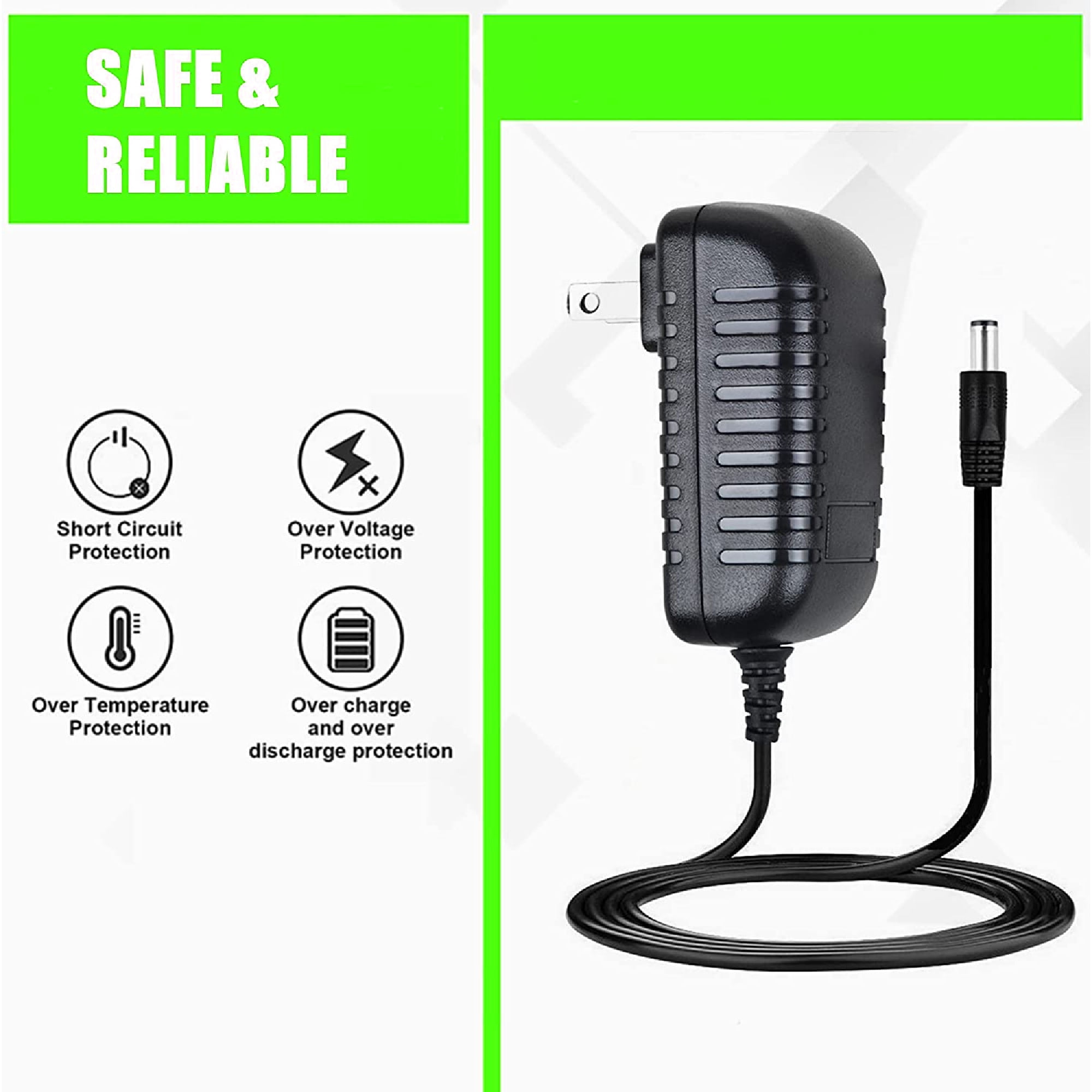 FITE ON 15V 1A 15W AC to DC Power Supply Adapter with Power Supply Plug 5.5mm x 2.5mm Charger