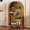 43"H Natural Wood,Walnut, variant on HIUU 44"H Walnut Accent Cabinet with 2 Doors,Hand-Carved Arched Storage Cabinet with Open Shelf & 2 Doors,Wood Storage Cabinets for Living Room,Entryway