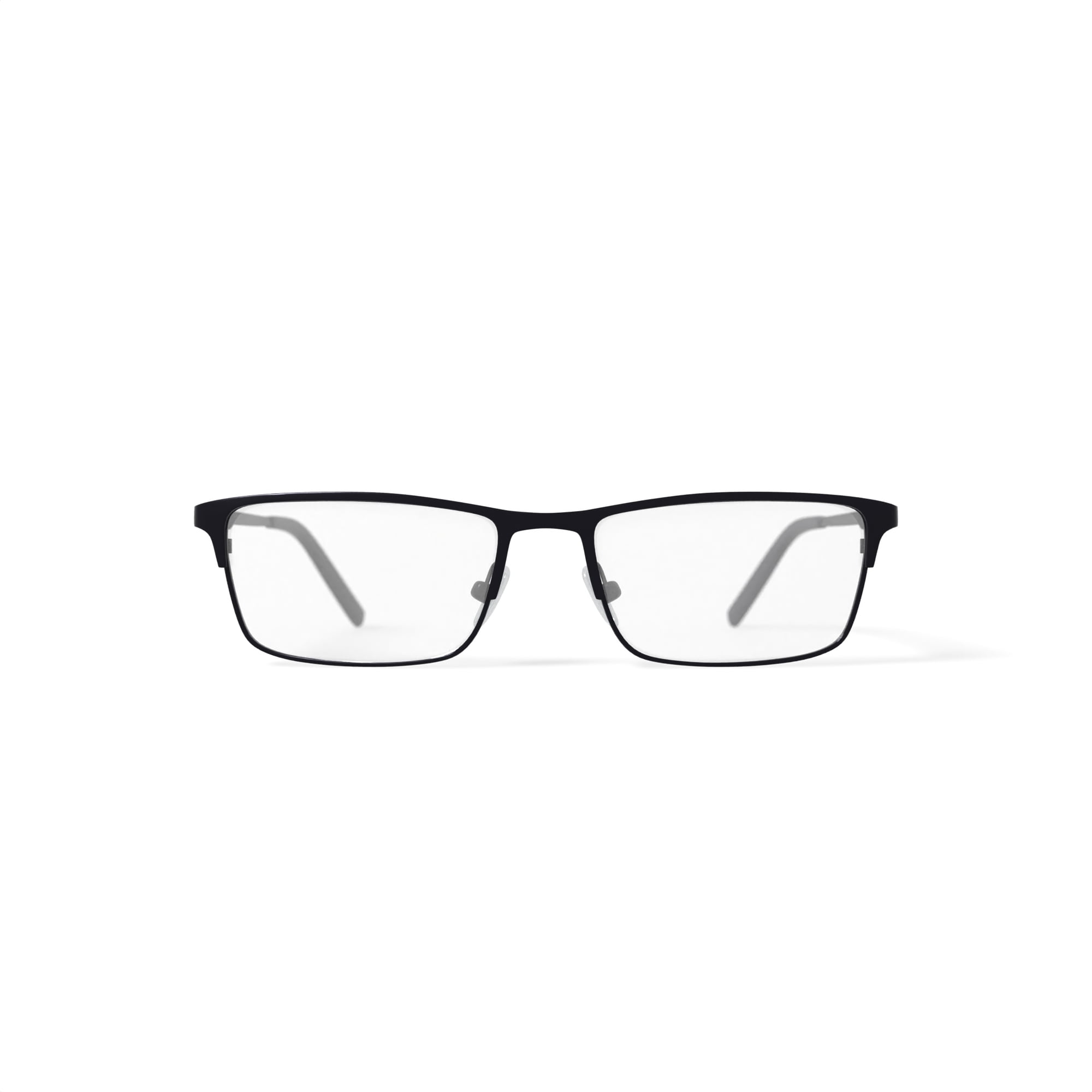 Wrangler Men's W150 Browline Prescription Eyeglasses with Case, Black