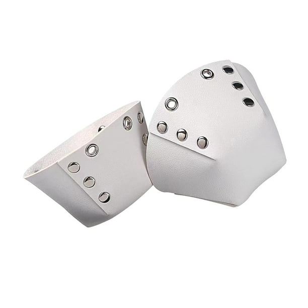 Protectores de dedos Zulema equipo de cuero Artificial puntera deportiva extraíble Blanco