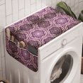 thumbnail image 1 of Mandala Washing Machine Organizer, Far Eastern Style Geometric Cosmos Symbolism Swirly Flowers Pattern, Anti-slip Fabric Top Cover for Washer and Dryer, Dark Purple and Champagne, by Ambesonne, 1 of 1