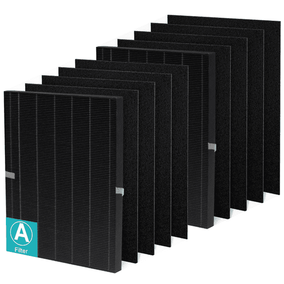 115115 HEPA Smoke Remover Replacement Filter A for Winix Plasmawave Air Purifier C535 5300 5300-2 6300 6300-2 P300 AM90 C909 9800,2 x True HEPA Size 21 Filters   8 x Carbon Pre-Filters