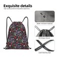 thumbnail image 4 of Xecao Snakes And Snake Fruit Pattern Sports Drawstring Backpack - String Swim Gym Bag with Wet Proof Pocket for Women&Men-Small, 4 of 6