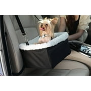 Angle View: Iconic Pet FurryGo Adjustable Luxury Pet Car Booster Seat, Black