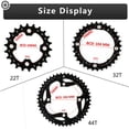thumbnail image 2 of 64/104 BCD Bike Chainring Set, 22T 24T 26T 32T 38T 42T 44T Steel CNC Alloy Double/Triple MTB Chainring 4 Bolts Mountain Bicycle Chainrings fit 8 9 10 Speed Compatible, 2 of 4