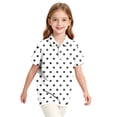 thumbnail image 6 of Abcomgle Uniform Shirts for Boys Polo Short Sleeve Pique Polo Shirt Button Down Polka Dot School Uniform Shirts Breathable Collared Golf Shirts for Kid, 6 of 8