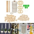 thumbnail image 3 of 3mm Macrame Cord Natural Macrame Rope Macrame Wall Hanging with Wood Bead for DIY Hanger Craft Knitting , 117 Pieces, 3 of 9
