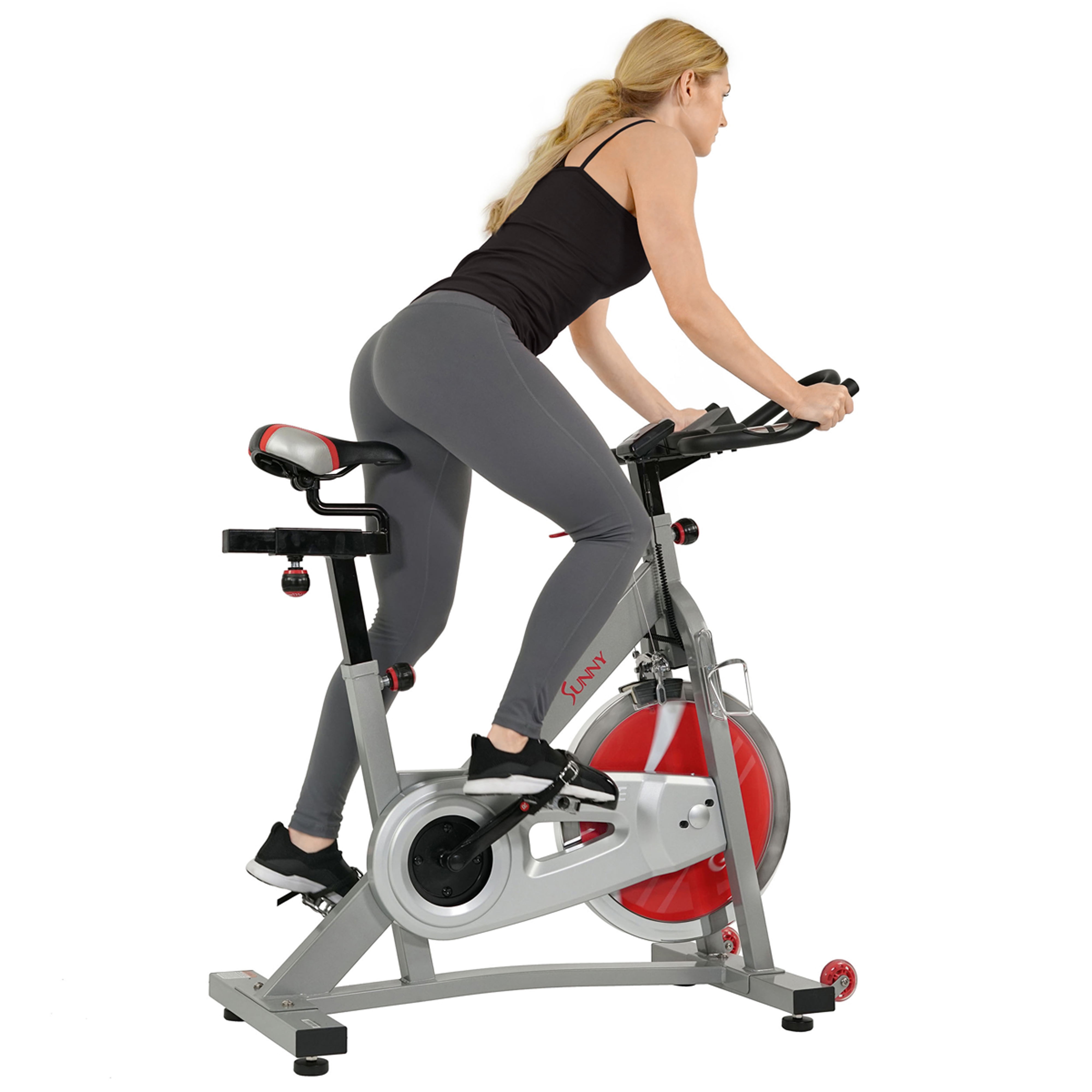 Sunny Health Fitness Stationary Belt Drive Pro II Indoor Cycling