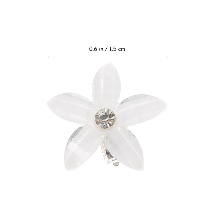 NWT 20Pcs Mini Flower Hair Clips with Rhinestone Small Flower Hair Claw Clips Amazon.com : 10Pcs Small Mini Metal Hair Clips with Flower  main image 3