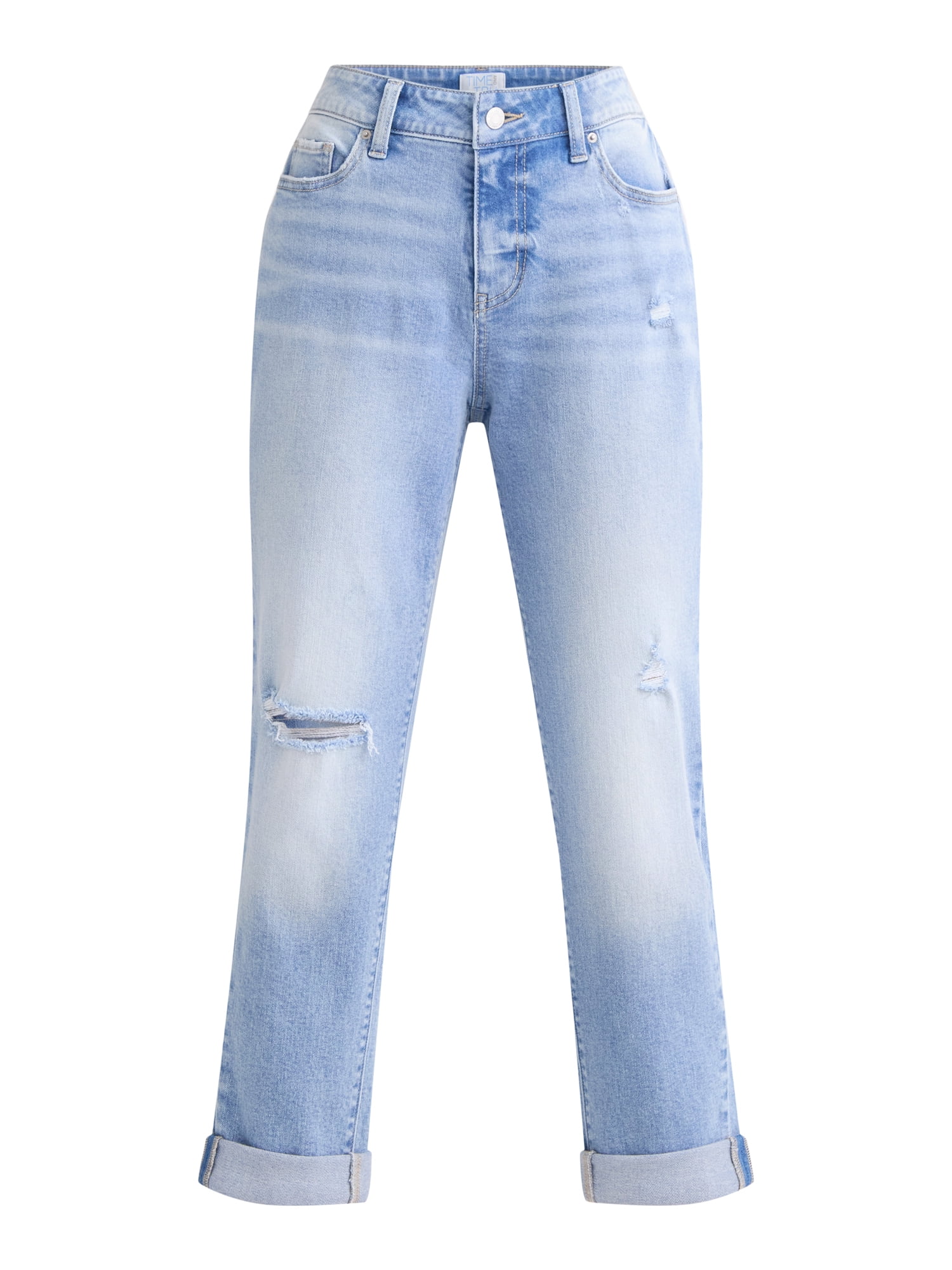 Time and Tru Women's Mid-Rise Boyfriend Jeans, 26" Inseam, Sizes 0-22