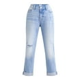 thumbnail image 5 of Time and Tru Women's Mid-Rise Boyfriend Jeans, 26" Inseam, Sizes 0-22, 5 of 5