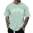 thumbnail image 1 of BOBOGOJP T-Shirts Graphiques pour Hommes à Manches Courtes, Col Rond, Coupe Ajustée, Doux (Vert Menthe, TG), 1 of 4