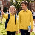 thumbnail image 4 of qelini Softshell Jacket Boys Girls 7-17 Years Long Sleeve Zipper Shirt Outdoor Hiking Collar Solid Color Waterproof Windbreaker Lightweight, 4 of 6