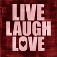 thumbnail image 2 of Great Art Now Live Laugh Love-Grunge by Color Me Happy, Framed Wall Art, 14W x 14H, 2 of 3