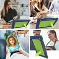 thumbnail image 6 of SOATUTO for Walmart Onn 11.6 Pro Tab Case ; for Walmart Onn 11.6 Pro Manufacturer Part Number 100043279 Heavy Duty Tbalet Case Cover with Kickstand / Shoulder Strap Kids Friendly Cover - Navy+Green, 6 of 6