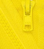 1 Zipper/ Pack 22\ Vislon Zipper ~ YKK #5 Molded Plastic ~ Separating 504 Lemon Yellow