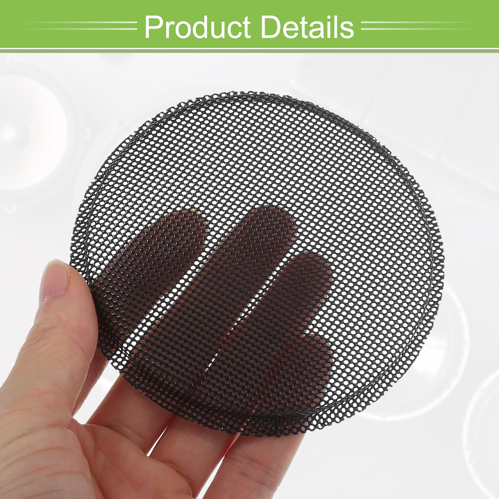 Unique Bargains 4 Pack 1.5 Inch Speaker Grills Mesh for Subwoofer 3.58"x 3.90"x 0.31"