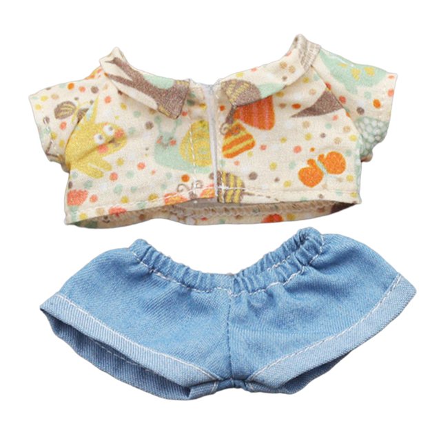 Conjunto de Vestuario para Muñecas Diminutas Perfecl Accesorios Exclusivos para Muñecas de Juguete color azul