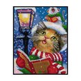thumbnail image 2 of Kits de bordado completo Hugtrwg Gato de Navidad 14CT decoración de arte Para el hogar, 2 of 9