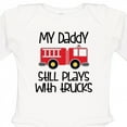 thumbnail image 4 of Inktastic Firefighter Daddy Plays with Trucks Boys or Girls Long Sleeve Baby Bodysuit, 4 of 5