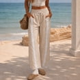 thumbnail image 4 of Womens Leopard Baggy Wide Leg Track Pants Elastic Waist Y2K Sweatpants, 4 of 5