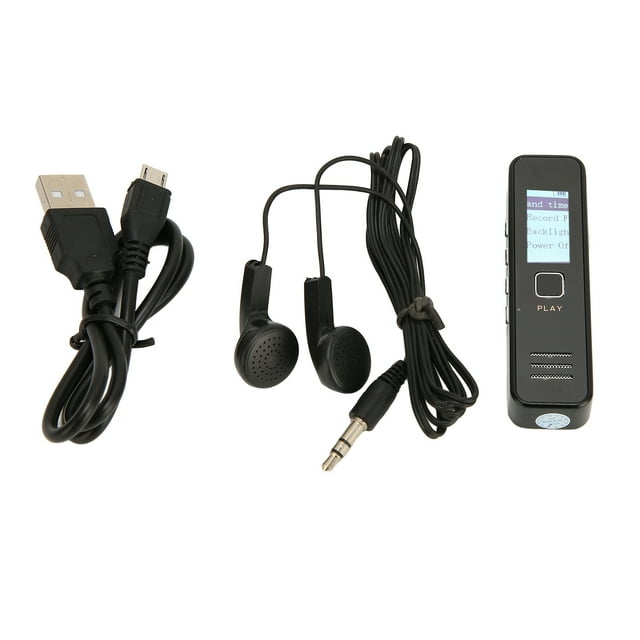 Grabadora de voz digital portátil Mini HD Reducción de ruido Dispositivo de grabación de reproducción MP3 de larga distancia