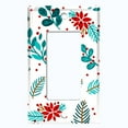 thumbnail image 5 of Metal Light Switch Plate Cover Festive Floral Mistletoe Cranberry Holly Stems XMS008, 5 of 13