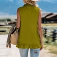 thumbnail image 6 of Womens Sleeveless Tank Tops Deep V Neck Ruffled Hem Camisole Top for Women Long Loose Summer Casual Shirts, 6 of 6