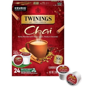 Twinings Chai Latte Black Tea K-Cup Pods, 24 Count