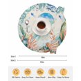 thumbnail image 6 of 15 Inch Round Placemats Set of 6, Jellyfish Coastal Non Slip Heat Insulation PP Table Mats, Summer Nautical Starfish Coral Beige Washable Place Mats for Kitchen Dining Party Table Decor, 6 of 7