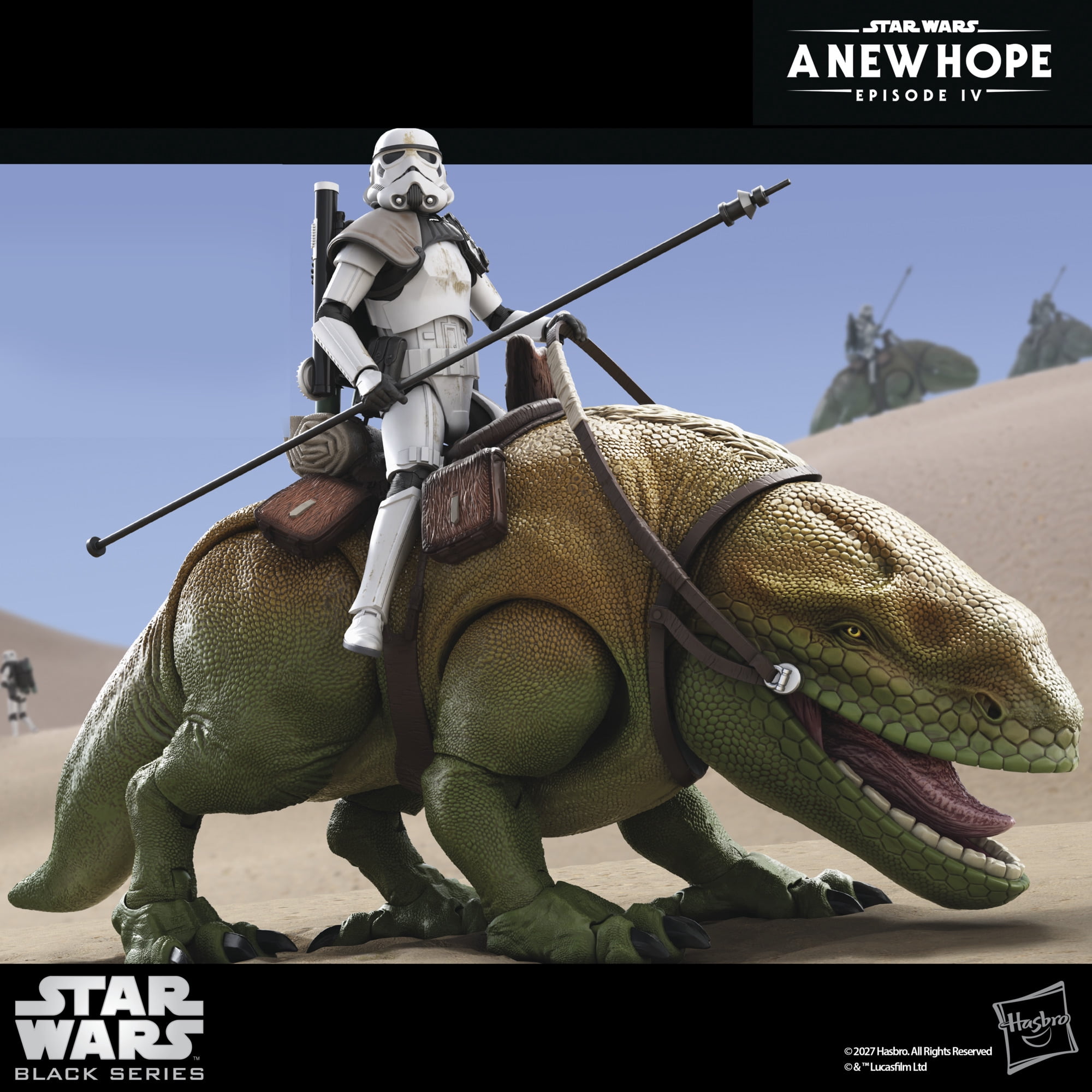 Star Wars Black Series Dewback & Sandtrooper Action Figures (6 in