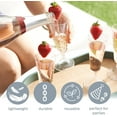 thumbnail image 6 of MATANA Silver Glitter 5oz Wedding Anniversary Reusable & Recyclable Plastic Champagne Flutes Set of 50, 6 of 9