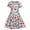 A03265-White, variant on Benylion Girls Planets Pattern Short Sleeve Dress, Summer Casual Cluster for Kids Sizes 7-8 Girls