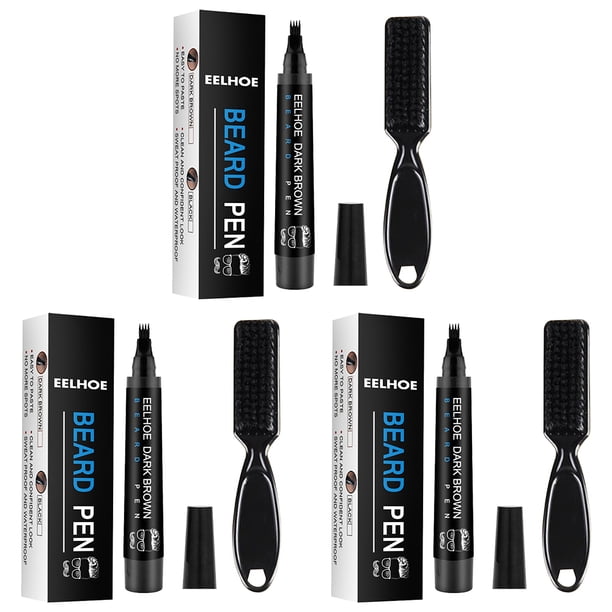 Beard Enhancer 3 Piezas Herramienta Peinado Barba Larga Duración Mejora El Vello Facial para Hombres