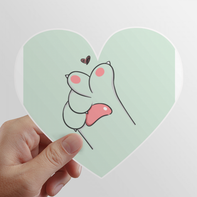 Animation Claw Lug Lovely Mignon Snap Heart Vinyl Sticker Bicycle Bottle Decal