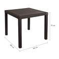 thumbnail image 3 of Mesa Cuadrada Desarmable La Ardilla Estilo Rattan Para Interiores y Exteriores Chocolate Oscuro, 3 of 4