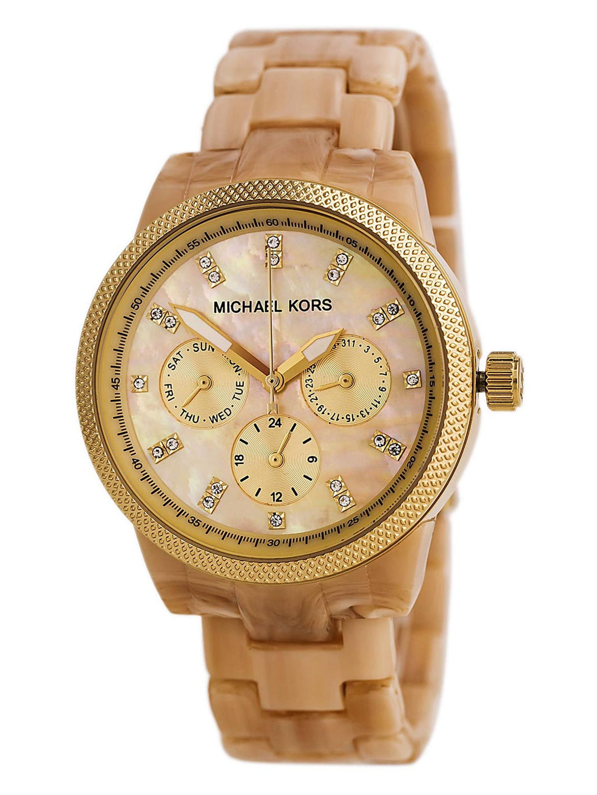 Mother of Pearl Gold Tone Watch 