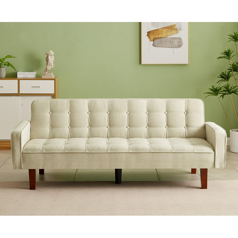 Solid Color Tufted Sofa E Saving