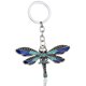 thumbnail image 1 of Llavero con forma de libélula, colgante con forma de libélula, llavero con cadena brillante, colgante para bolso, decoración, regalo de vacaciones, 1 of 2