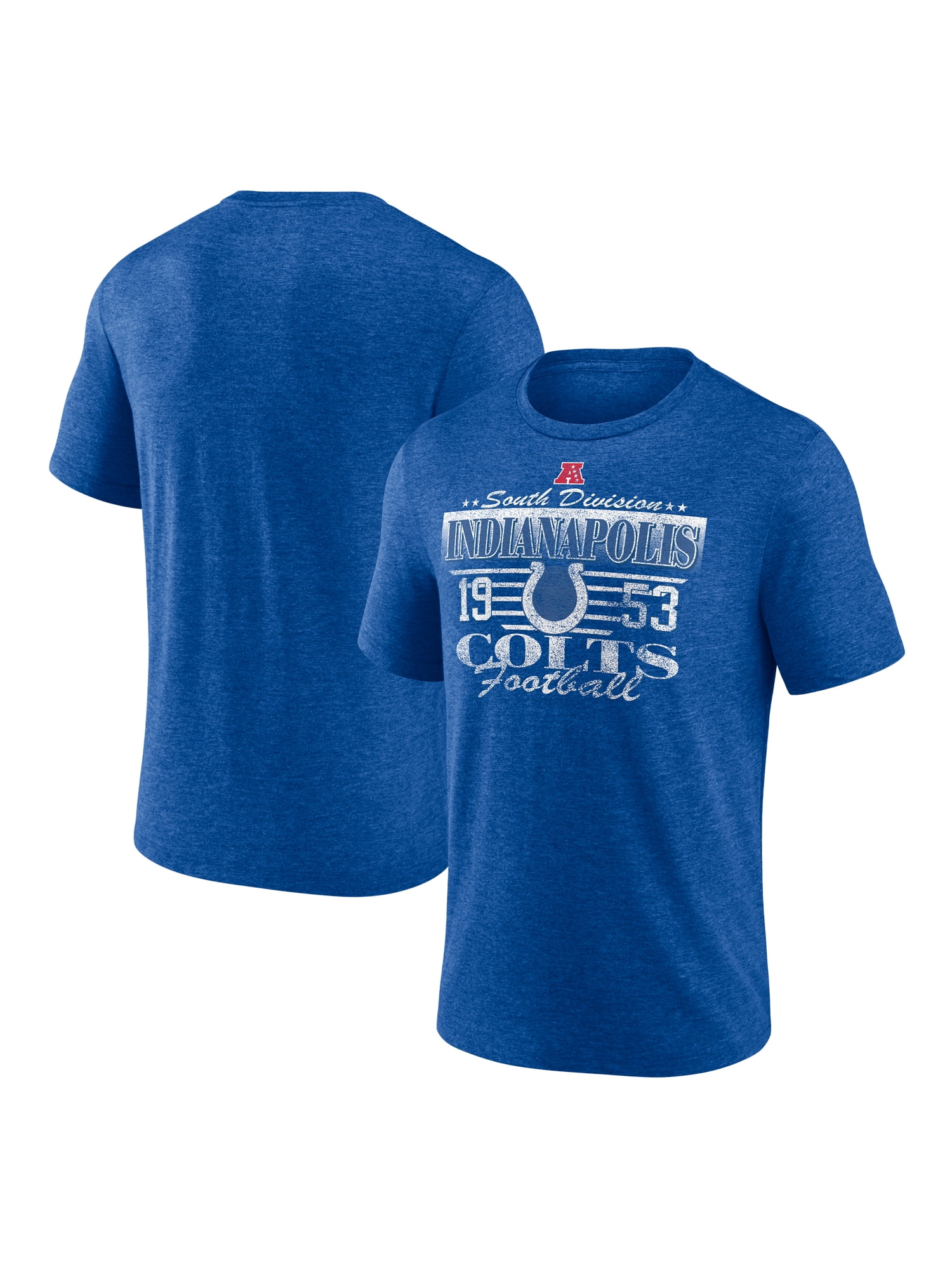 NFL Indianapolis Colts Men's Synthetic Blue Heather Short Sleeve T-Shirt