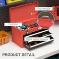 thumbnail image 3 of Portable Toolbox Perfection: 3 Drawer Tool Chest with Metal Latch for Garage, Household, Warehouse, Red Finish, 3 of 6