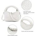 thumbnail image 4 of LHSHID Women Woven Tote Small Crossbody Bag, Weave Quilted Purse Square Shoulder Bag Woven Handbag with Detachable Strap, 4 of 7