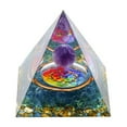 thumbnail image 2 of CQCYD under $5 Crystal Pyramid Decor, Crystal Crushed Stone Pyramid, Resin Energy Tower Home Decor, Natural Healing Crystal Ornament, Desk Shelf Spiritual Decoration, Gift Meditation Feng Shui Decor, 2 of 4