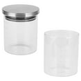 thumbnail image 3 of Jarra De Almacenamiento, Contenedor De Almacenamiento De Alimentos Tapa De Acero Inoxidable De Vidrio De Borosilicato Fácil De Limpiar Para Restaurantes Para Salas De Té Para, 3 of 7