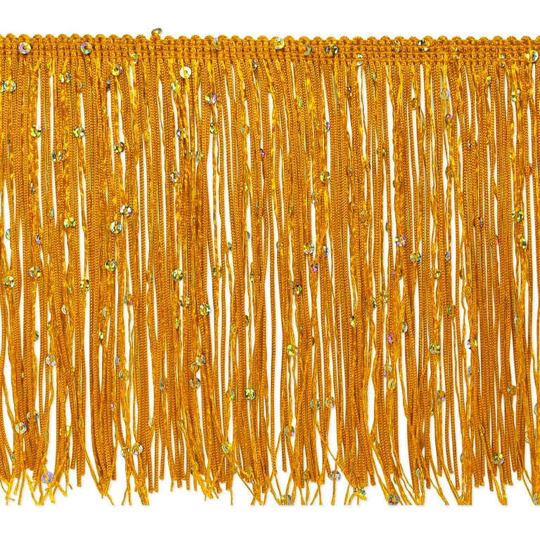 6 Glitter Chainette Fringe Trim (Sold by the Yard) - Trims By The