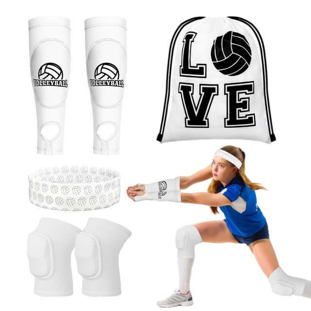 Set de accesorios para voleibol Gosodeny con rodilleras y mangas para brazos