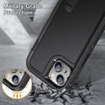 thumbnail image 5 of JTCASES Compatible with iPhone 15 Plus Case Heavy Duty Protective Rugged Phone Case, Full Body Anti-dust Shockproof Drop Proof Armor Durable Cover Case for iPhone 15 Plus 6.7 inch, Black/Black, 5 of 10
