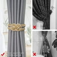 thumbnail image 3 of Namotu Magnetic Curtain Tiebacks Modern Simple Style Decorative Braided Rope, Beige, 2 Count, 3 of 7