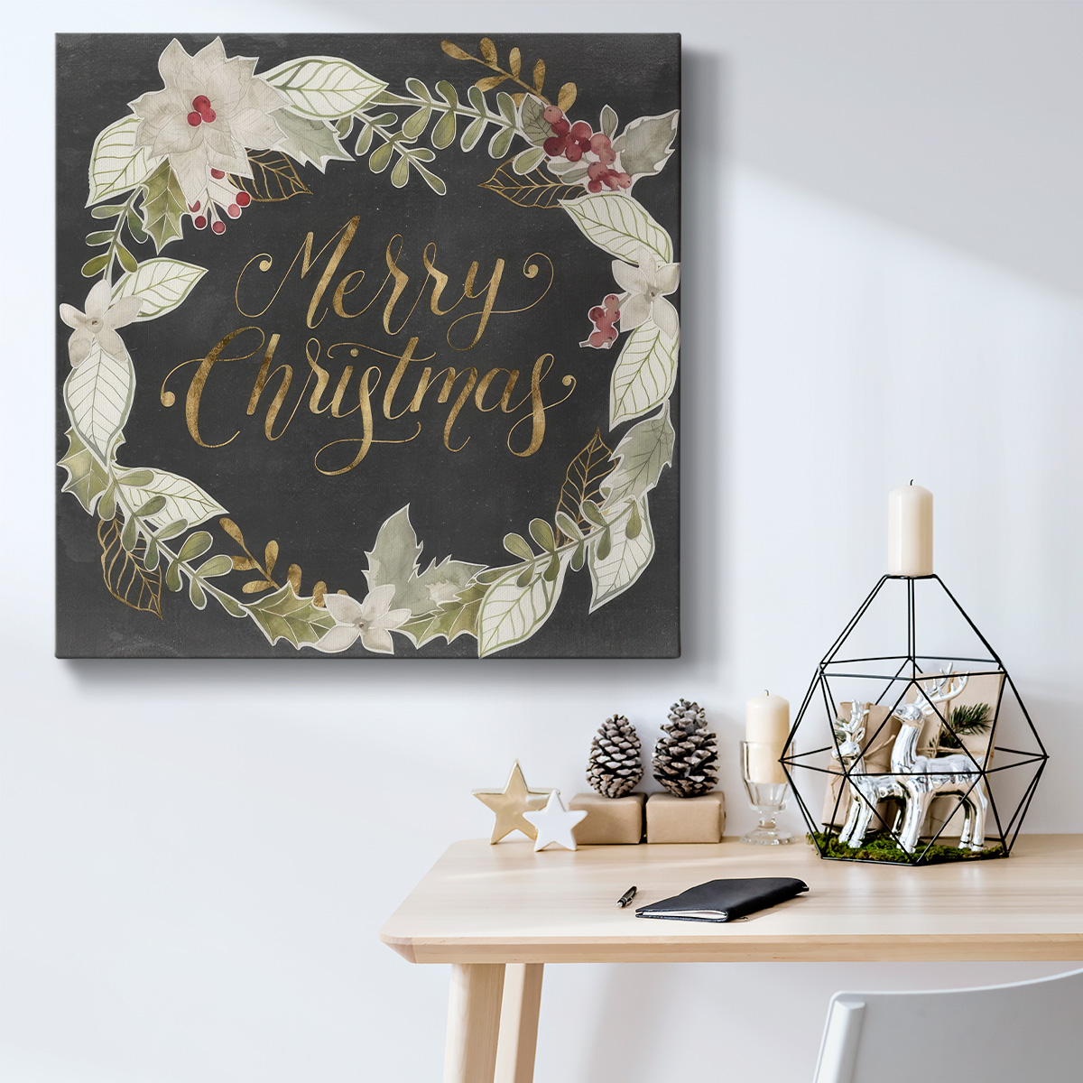 Gilded Christmas I- Gallery Wrapped Canvas