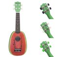 thumbnail image 2 of 21 Inch 12 Fret 4 String Basswood Ukulele Electric Acoustic Guitar Watermelon Style Ukelele for Musical Instrument Lover, 2 of 8